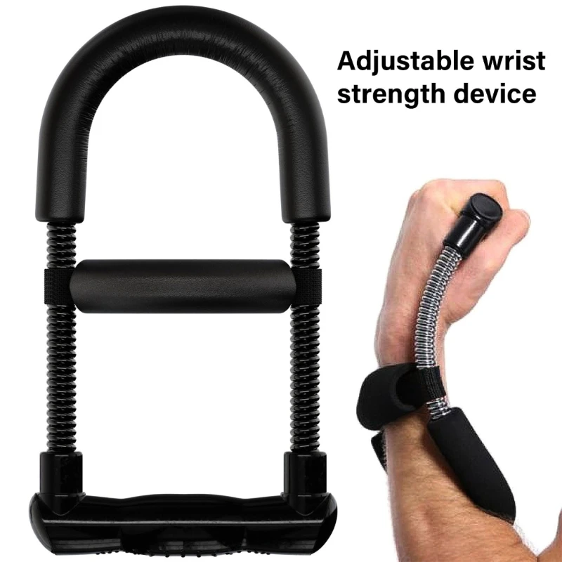 Forearm Hand Wrist Trainer Strengthener Metal with Antislip Handle for Fitness Lover Improving Hand Strength, Adjustable