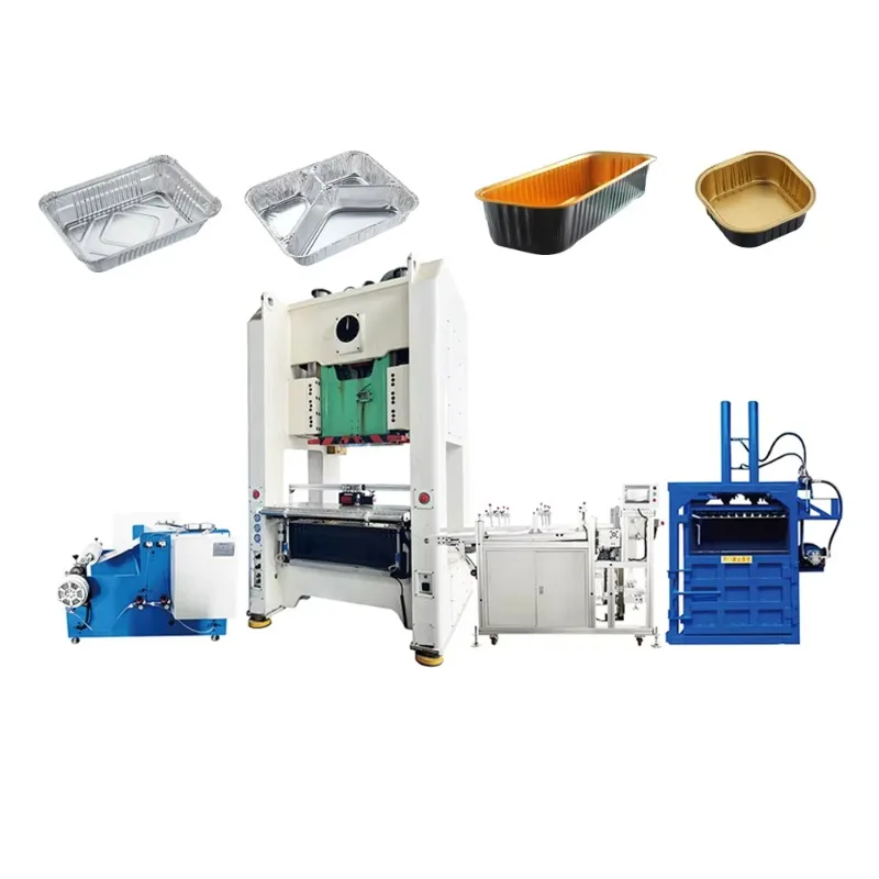 Fully Automatic Cheap Price Disposable Aluminium Foil Container Tray Making Machine 45t 60t 80t Punching Machine Customized