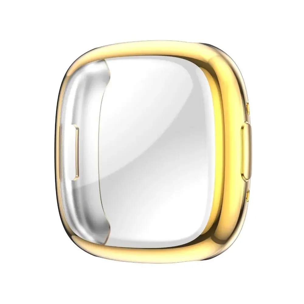 Screen Protector For Fitbit Versa 4/Sense 2 Case Full Soft TPU Plated Bumper Protective Cover for Fitbit Sense 2/Versa 4