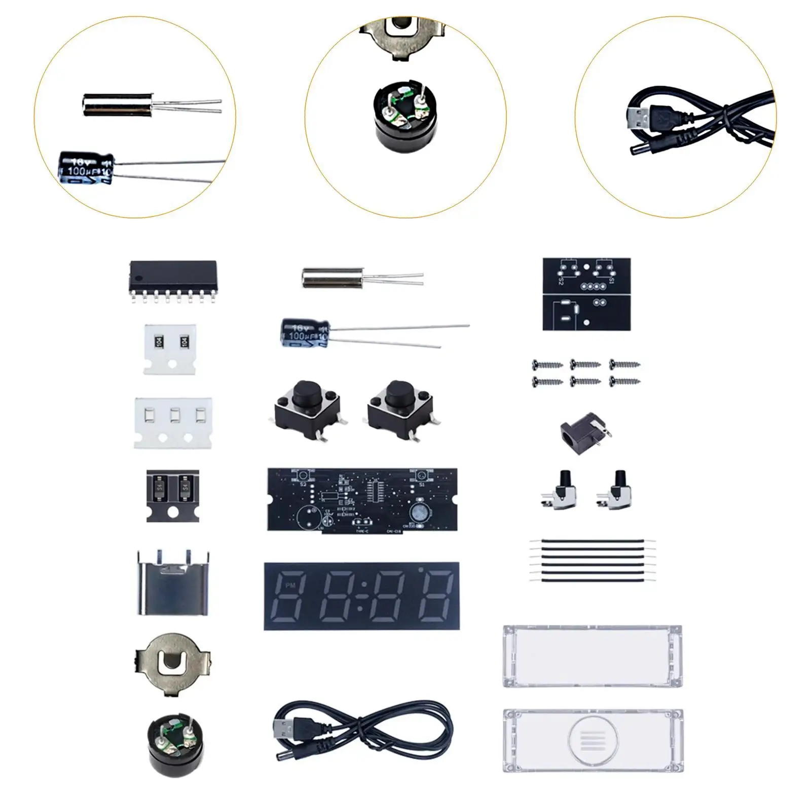 DIY Digital Clock Kit Temperature Humidity Display Intelligent Welding Assembly