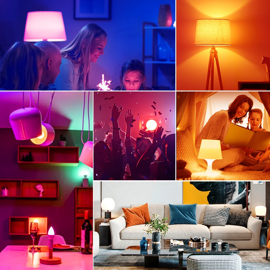 Ewelink Smart Wifi Lampadina a LED E27 RGB Lampadina magica dimmerabile Lampada a LED Funziona con Alexa Google Home Assistant Yandex Alice Salute