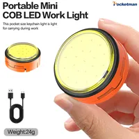 Mini Strong Light Portable Magnetic Work Light Keychain Small Flashlight Multi-Functional Charging Dormitory Household Light