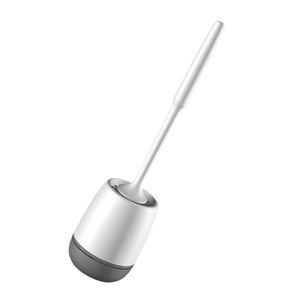 

Toilet Set Long Handle TPR Leak Proof Easy Install Shampoo Storage Bathroom Accessories Grey Home Hotel Use Closet Bowl