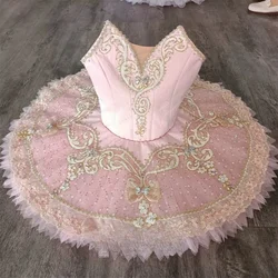 Pink Sleeping Beauty Flower Fairy tutu Tutu Tutu Professional game dress Children adult show dress