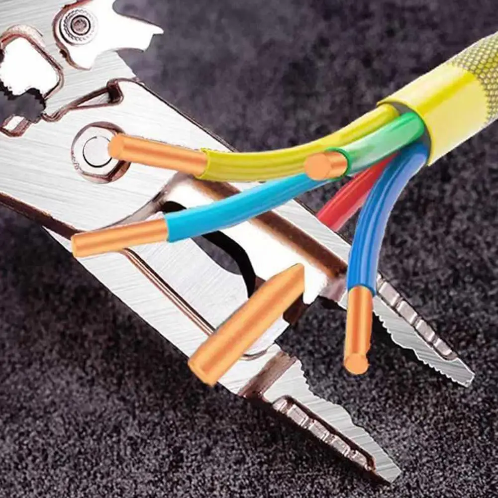 Imagem -04 - Ferramenta de Mão Multifuncional para Wire Stripper Alicate Universal Cortador de Cabo Terminal Crimper Heavy Duty 10 em 1