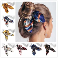 Nuevas bandas elásticas para el cabello con lazo de gasa para mujeres y niñas, diadema de Color sólido, lazos para el cabello, coleteros, accesorios para el cabello