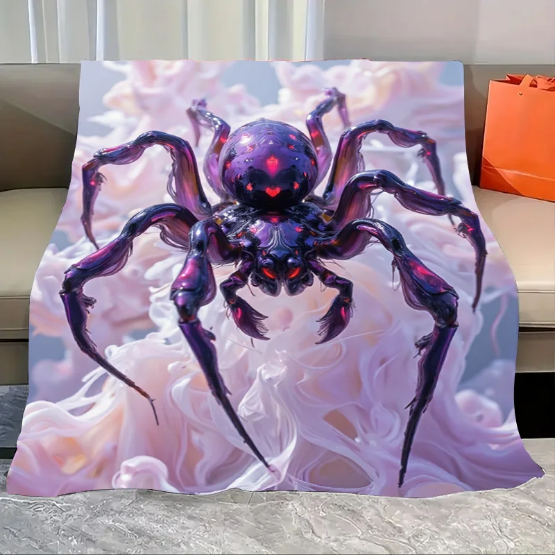 

Flannel Blanket-Soft Lightweight All-season Cute Spider Design Soft Baby Blanket for Boys Girls