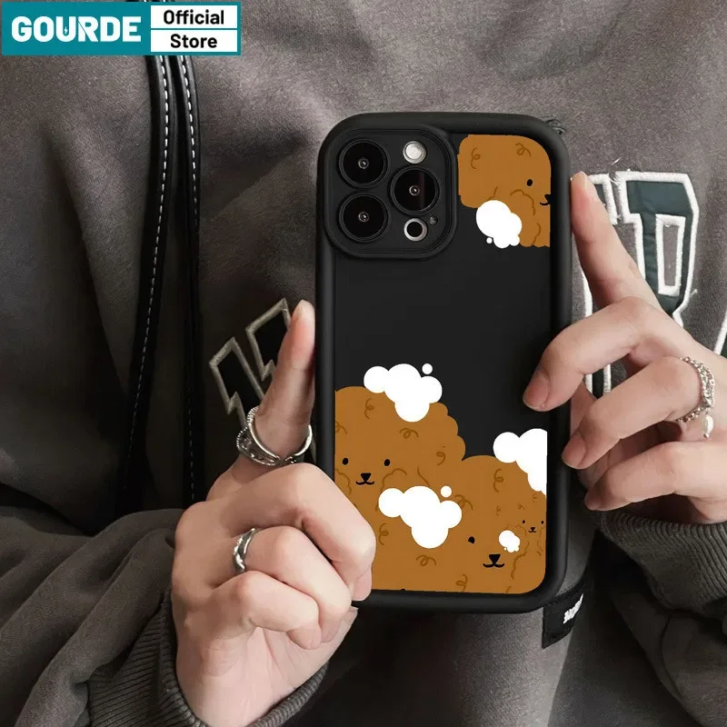 Gourde Funny Cute Casing Anime Bear Pattern Phone Case for Iphone 15 14 12 13 11 Pro Max IP 7 8 Plus Iphon X XS XR Xs Max image 5