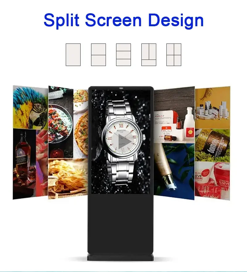 43 Inch  Vertical interactive Advertising Displays Touch Screen Indoor LCD Digital Signage