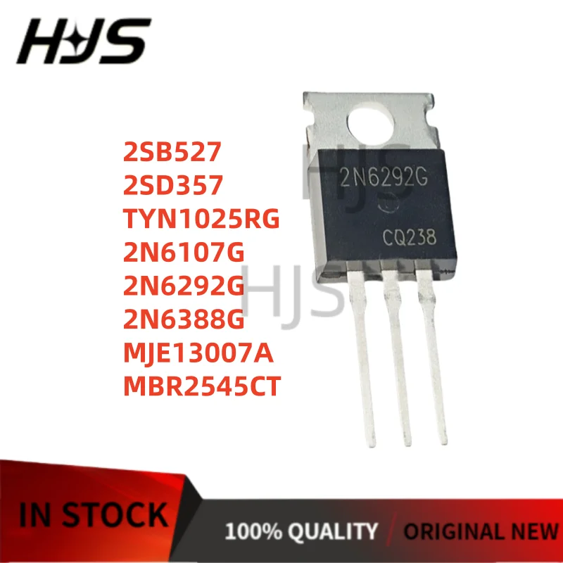 10PCS/ 2SD357 TYN1025RG 2N6388G 2N6292G MBR2545CT 2N6107G MJE13007A 2SB527 TO-220 NEW
