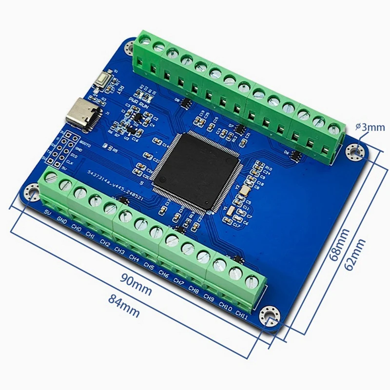 Лучший модуль выборки STM32F407ZET6 24-канальный 12-битный модуль выборки AD Модуль интерфейса сбора данных типа C