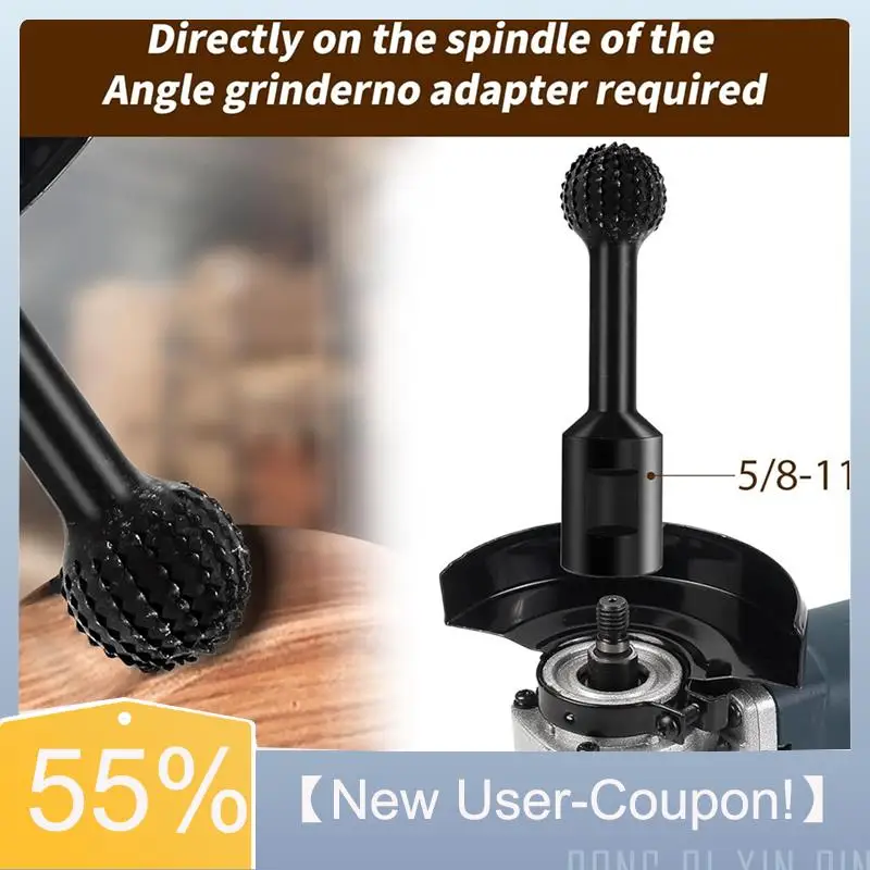 

【Fast Delivery】4Pcs Ball Grinding Head Ball Gouge Angle Grinder Attachment Sphere Rotary Burr With 5/8-11 Threads