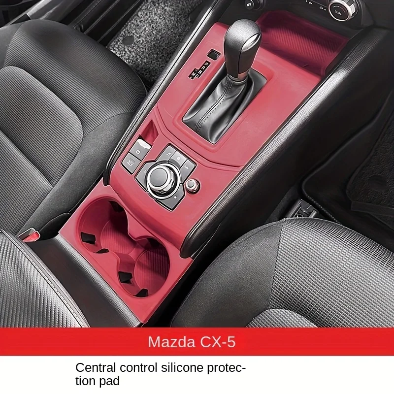 2017-2025MazdaCX-5Car model silicone dashboard protector，Central controller anti-slip silicone mat and storage box cup mat