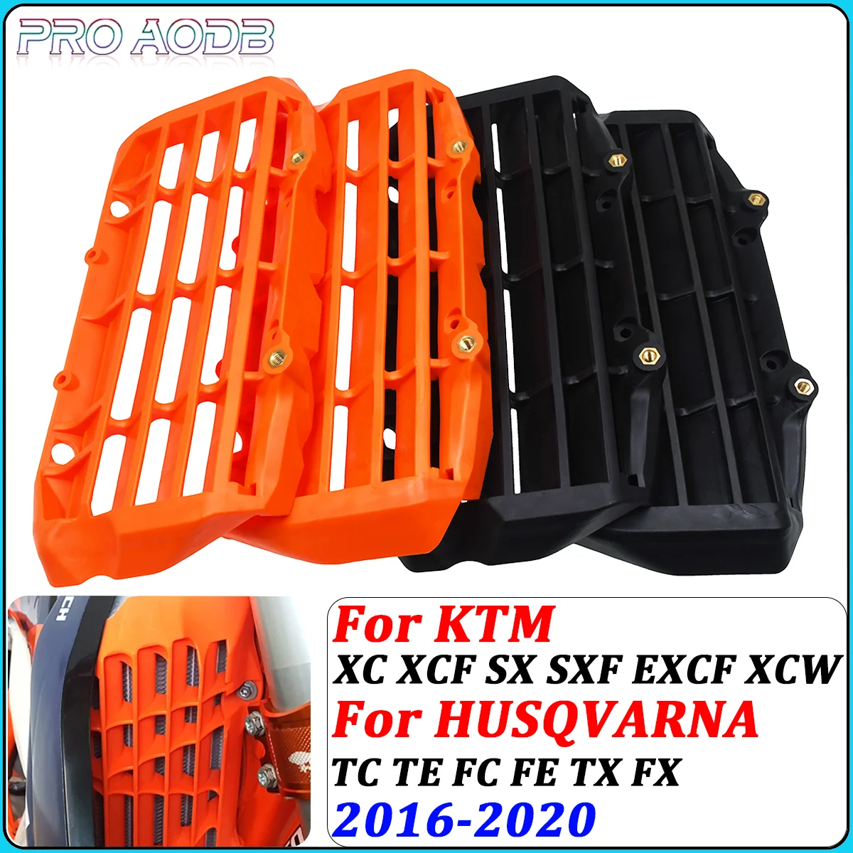 

For KTM EXC XCF XC SXF TPI Six Days 125 250 300 350 400 450 500 Radiator Grille Guard Grill Cover Protector Plastics 2016-2020