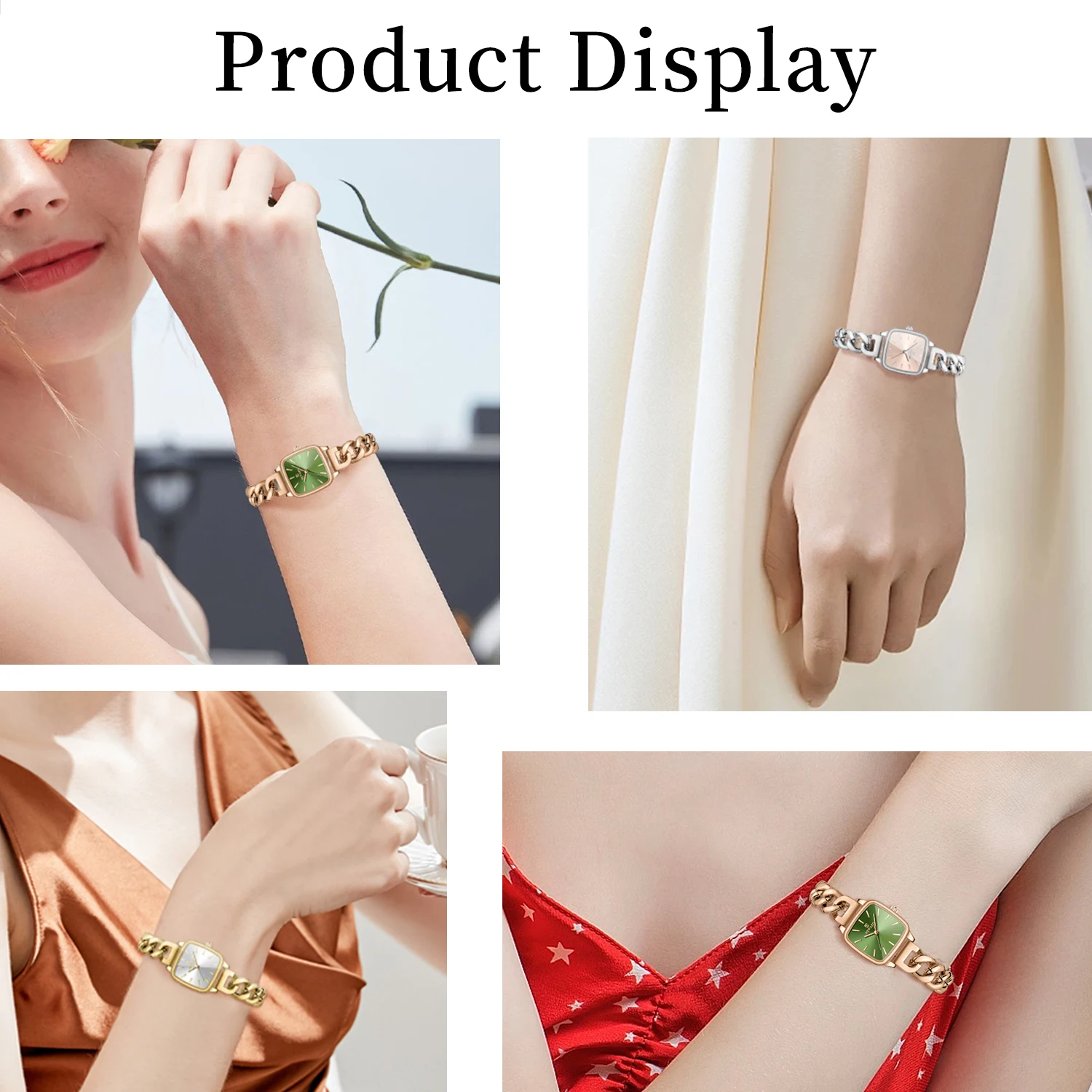 مكافأة 211513 ساعة كوارتز نسائية فاخرة ساعة نسائية مقاوم للماء حزام الفولاذ المقاوم للصدأ ساعات أنيقة للمرأة Reloj Mujer