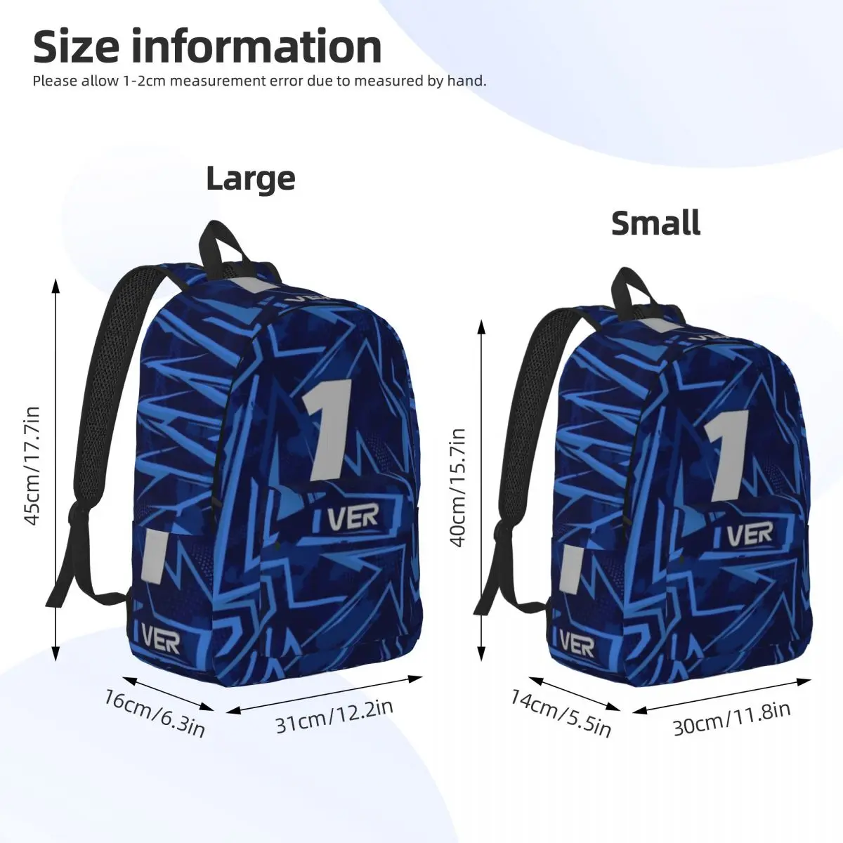 M-Maxs Racing Backpack V-Verstappens Team F1 Boy Girl Outdoor Backpacks Xmas Gift Large Streetwear High School Bags Rucksack