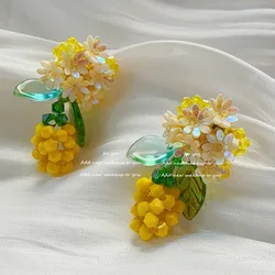 Strawberry Crystal Earrings Hand-beaded personalized earrings