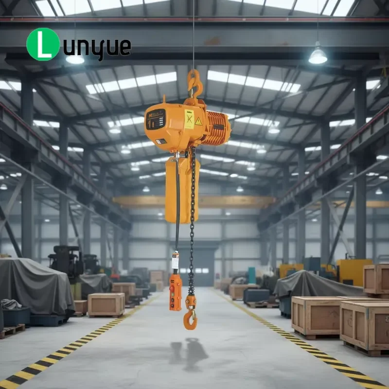 Heavy Duty 1 Ton Electric Chain Hoist Single Phase 380V Industrial Lifting Equipment Metal Material 3-9m Height CE Certified