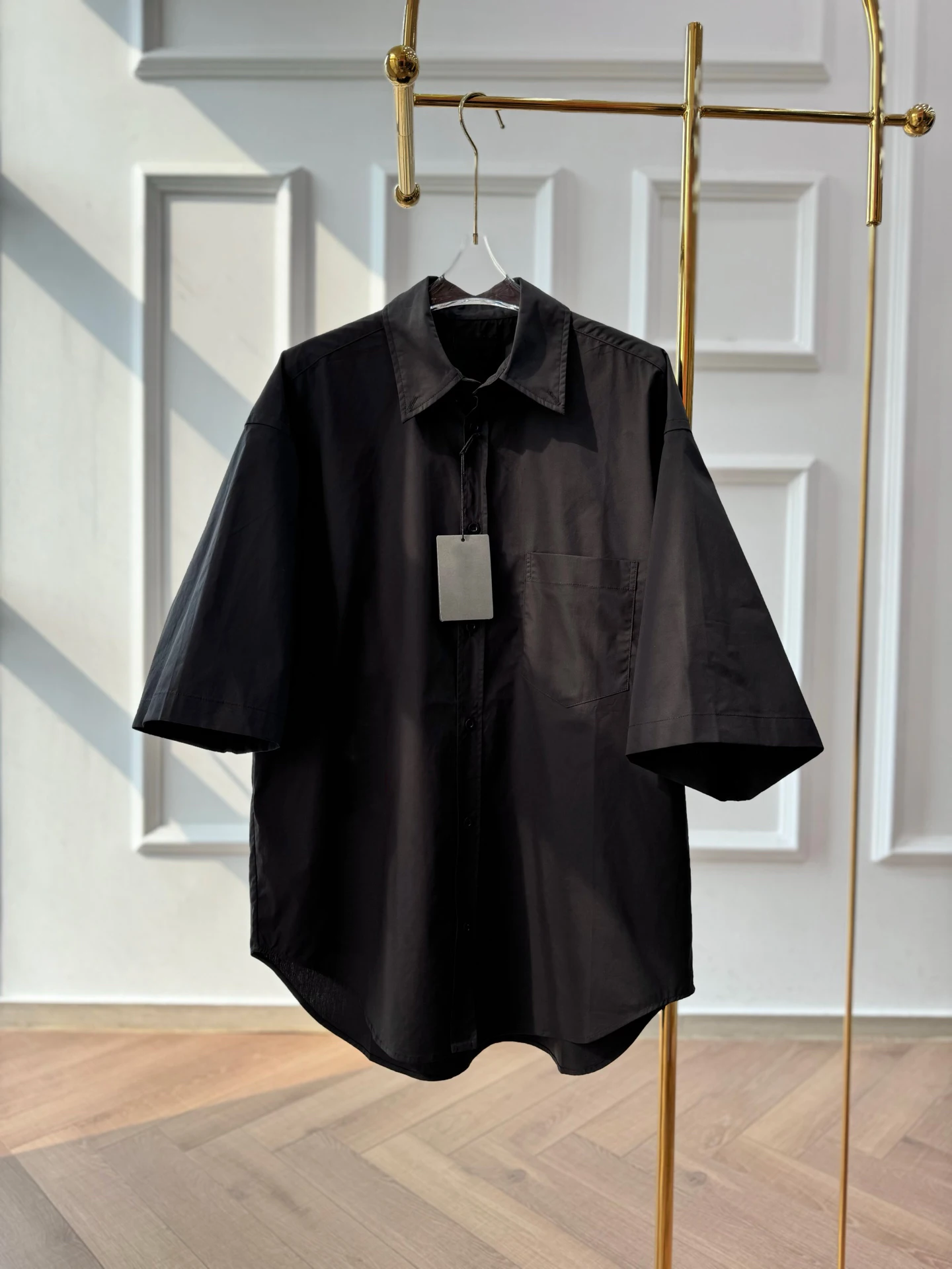 FWRD Black Short Sleeved Shirt Stylish And Versatile Black Shirt Casual Black Short Sleeved Shirt #FWRD0066