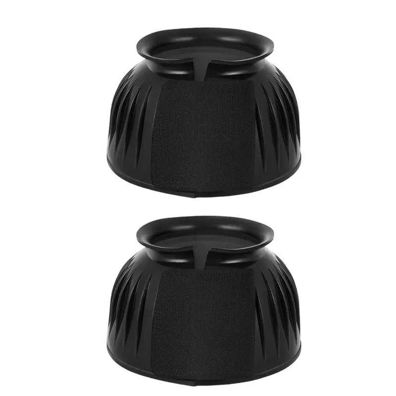 Horse Bell Boots 2pcs Rubber No-Turn Horse Bell Boots Soft Equine Boots Protective Gear Accessories for Training Equipment