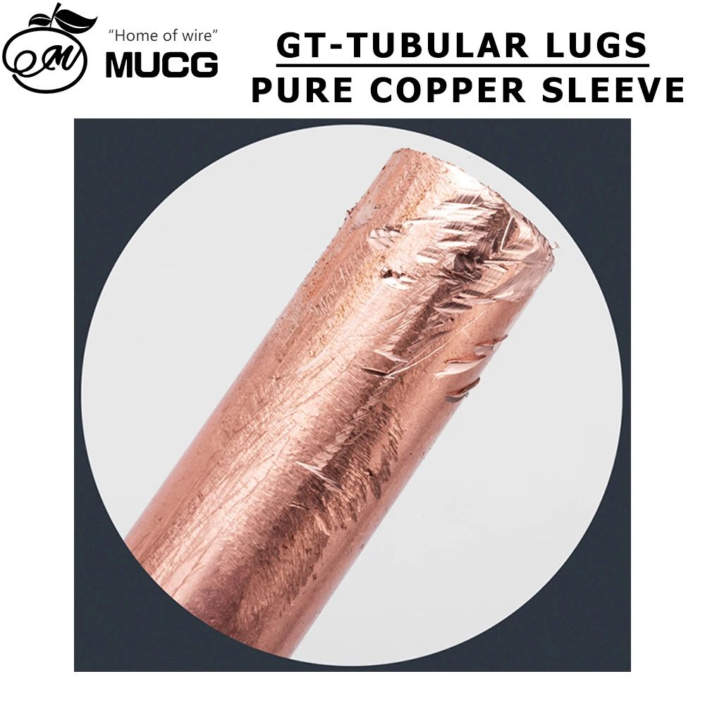 10/20pcs GT Copper Connecting Pipe/Tube Wire Cable Butt Joint Intermediate Connector Solid Pure Copper Connecting Sleeve