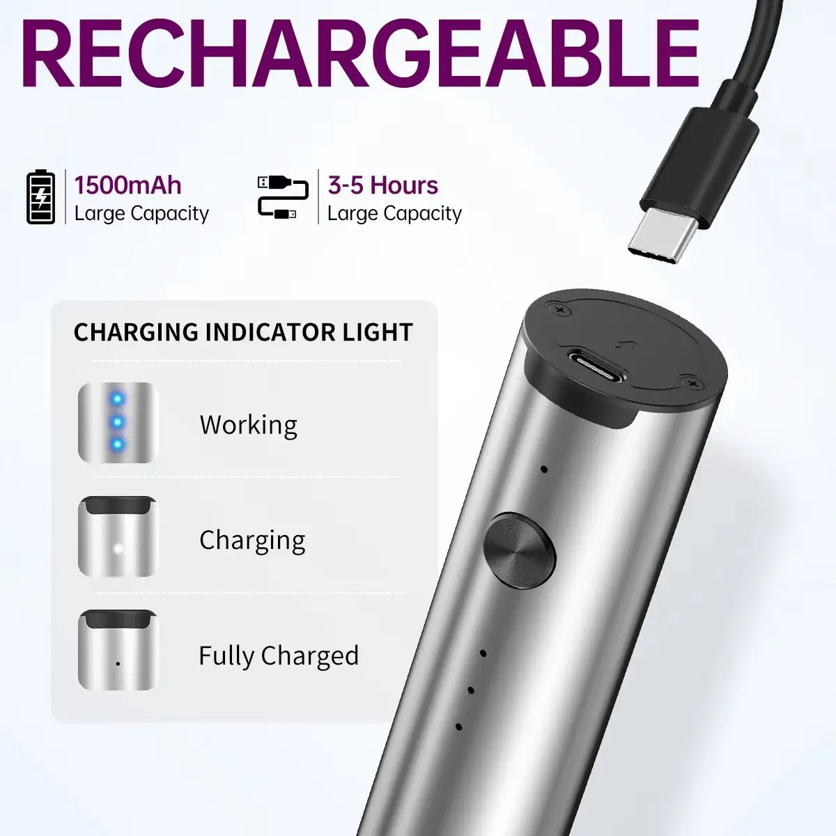 Batidora eléctrica portátil, inalámbrica y recargable, con múltiples funciones, 3 velocidades y 2 batidores, fabricada en acero inoxidable resistente, ideal para preparar matcha.
