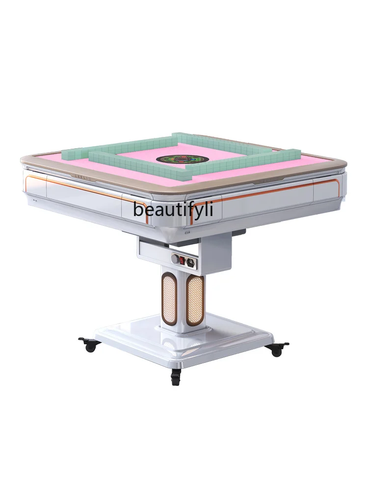 

Mahjong Machine Pink Table Cover Automatic Household Dining Table Dual-Use Mute Folding Mahjong Table