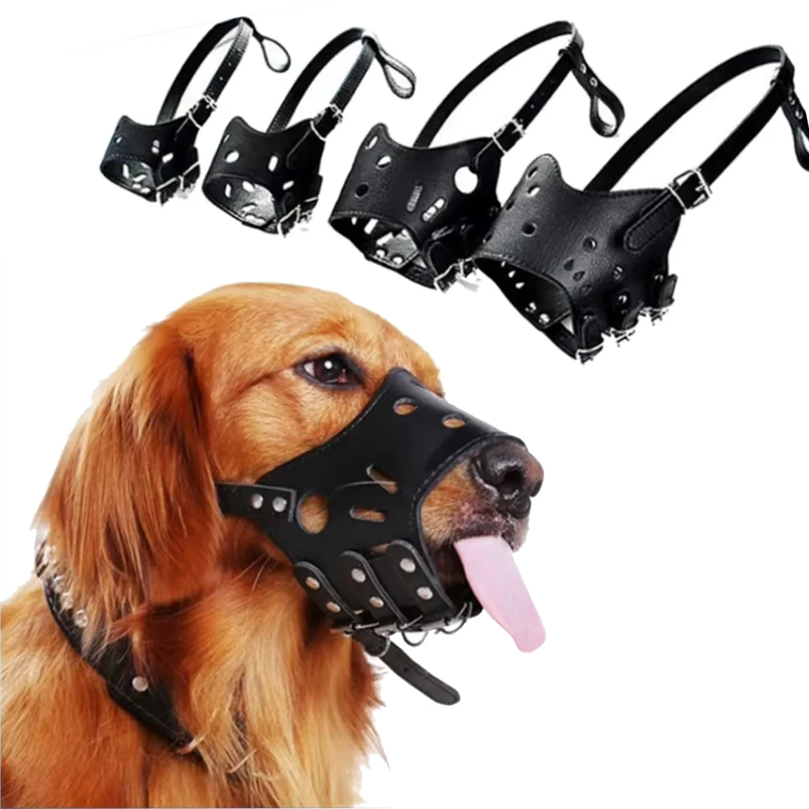 Adjustable Anti-Biting Muzzle for A Dog Pet Breathable  Comfortable Anti-separation Mask Can Drink Water Medium Big Dog Supplies