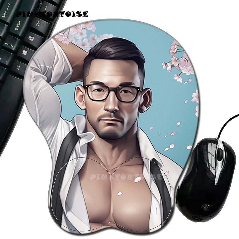 

PINKTORTOISE Anime carton Wakaba Mine 3D Mouse Pad 3D Soft Chest Mouse Pad Mat Wrist Rest