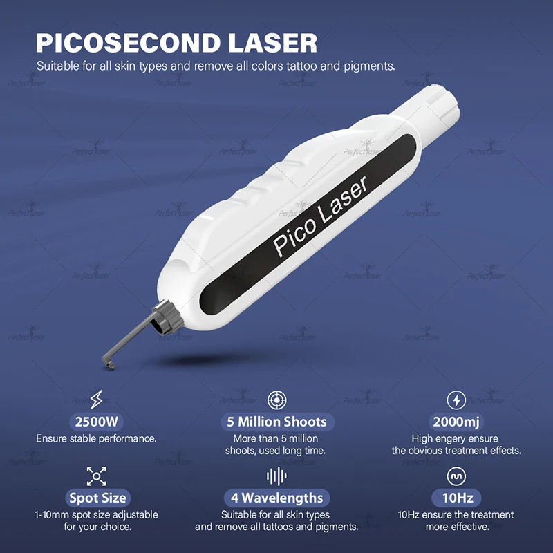 Perfectlaser 2 in 1 Picosecond Laser Tattoo Removal Diode Laser Hair Removal Machine Picolaser Pigment Lesions Wrinkle Removal