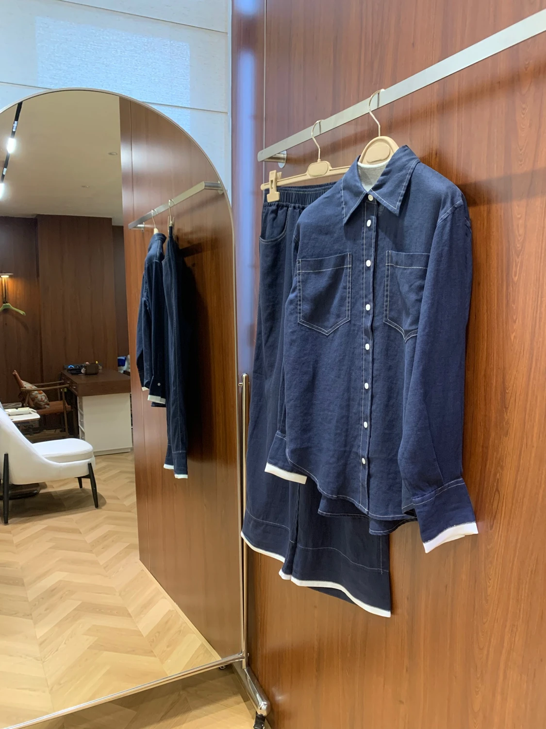2026Women's Autumn Linen Shirt and Wide-Leg Pants Set