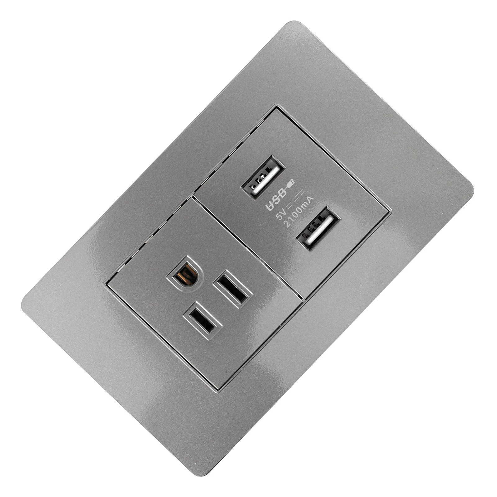 Multi-Use Electric Device Wall Outlet Usb Charging Household Power Socket Home Office Accessory Durable Fixed Plug (Us Plug)