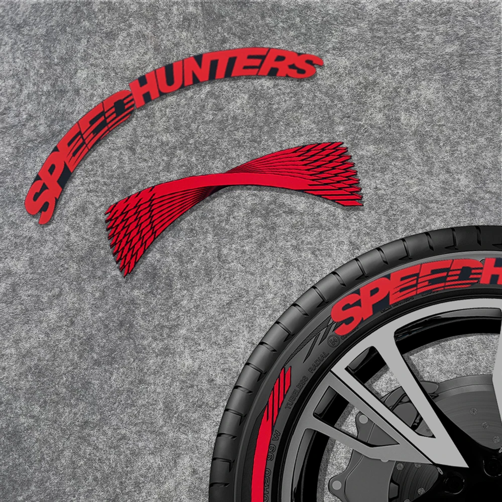 Car Tire Decals Car Tuning Universal 3D Permanent PVC Joined Tire Decor Stickers SPEEDHUNTERS Label Letters for 4 Tires