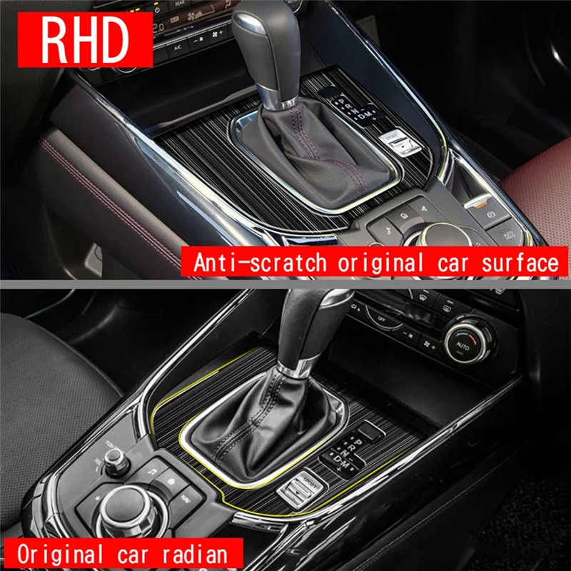 

OB-Car Stainless Steel Central Gear Shift Panel Control Panel Decal Interior Modification For Mazda CX9 CX-9 2022+