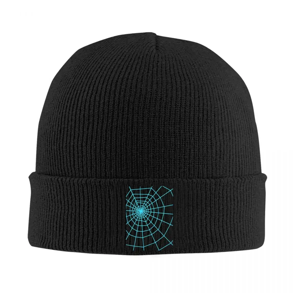 Web Bonnet Hats blue Skullies Beanies Men Women Cool Elastic Beanie Hats Winter Kpop Printed Cap