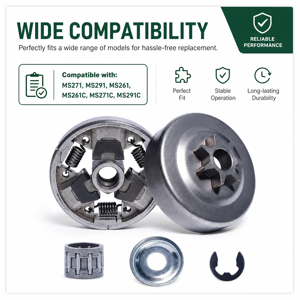 For Stihl MS261 MS261C MS271 MS291 MS271C MS291C .325-7T Clutch Drum Sprocket Kit OEM 1141 640 2001 1121 160 2051 Saw Parts
