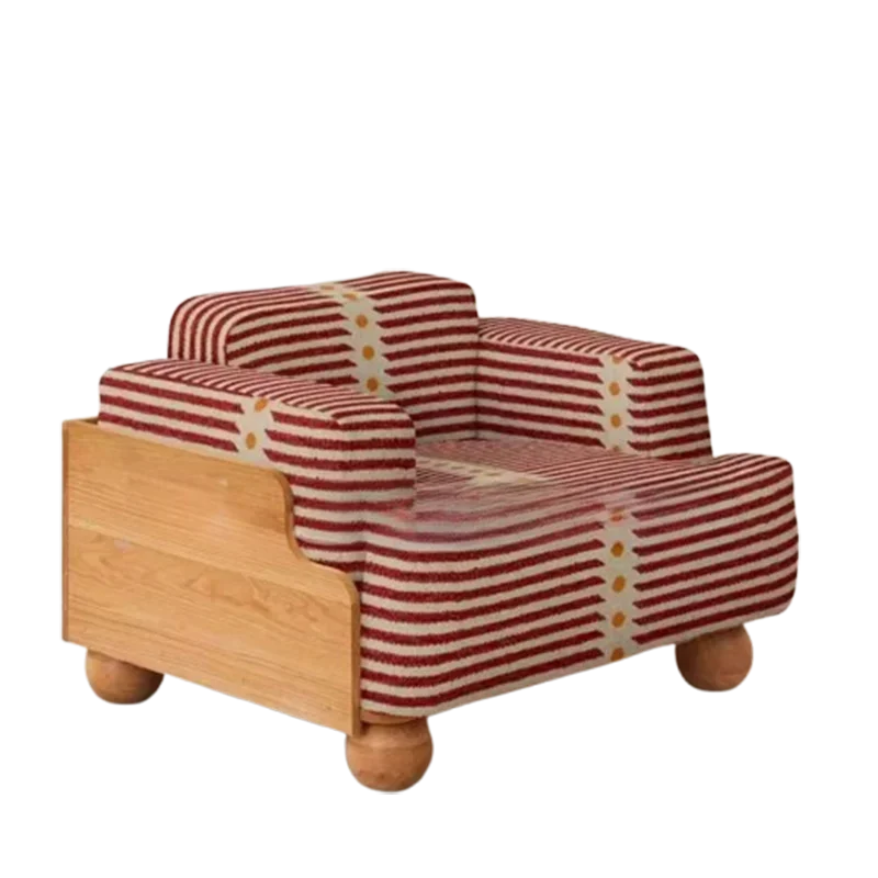 #Fabric Wood Lazy Chair Lounge Leisure Upholstered Indoor Lazy Chair Beauty Backrest Sillas De Sala De Estar Home Furniture