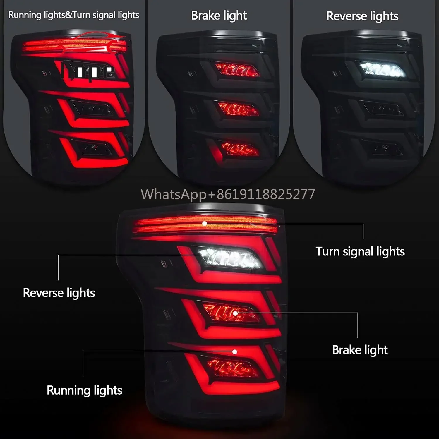 2015 2016 2017 2018 2019 2020 pickup raptor accessories auto lighting systems Car Led Tail Lamp taillight for FORD F150