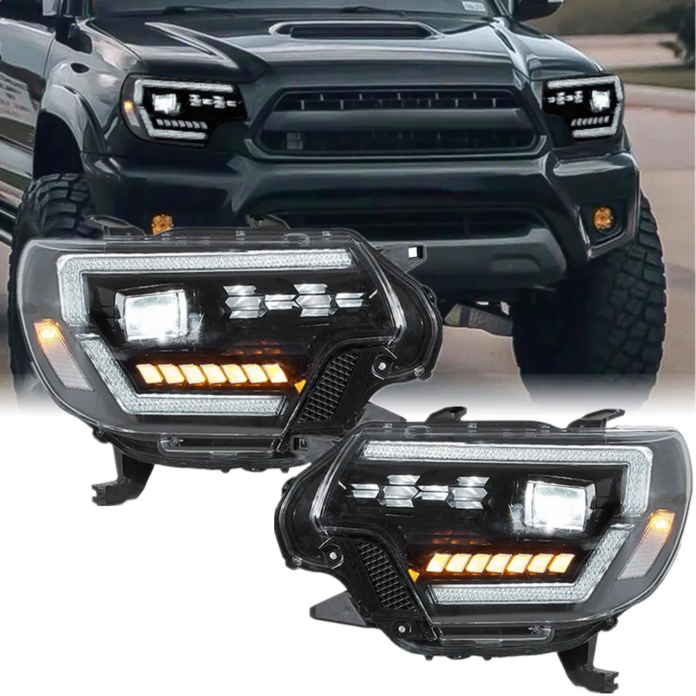 

Car Front Lights For Toyota Tacoma Led Headlights 2012 2013 2014 2015 Modified Accessories Plug And Play