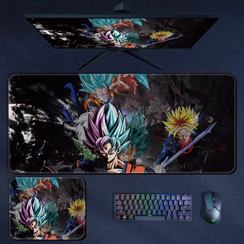 

Высококачественный кожаный коврик для стола с японским аниме-принтом: ностальгический Сон Гоку, Драгон Болл. Увеличенный коврик для мыши, клавиатуры и ноутбука.