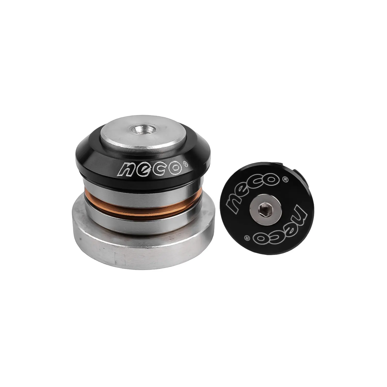 Neco H51 Bike Accessories 28.6MM Bmx/Road Bike Parts 9.4MM Height Bicycle Headset Aluminum Alloy