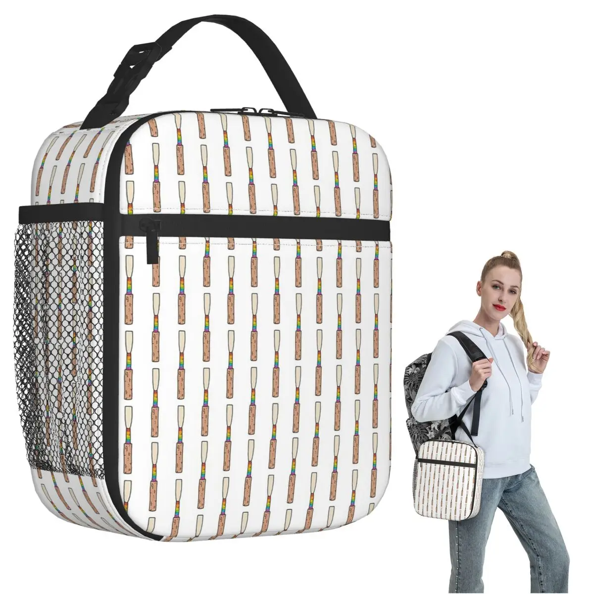 

Rainbow Oboe Reed Insulated Lunch Bag for Women Kids Leakproof Food Boxes Thermal Lunch Box Tote