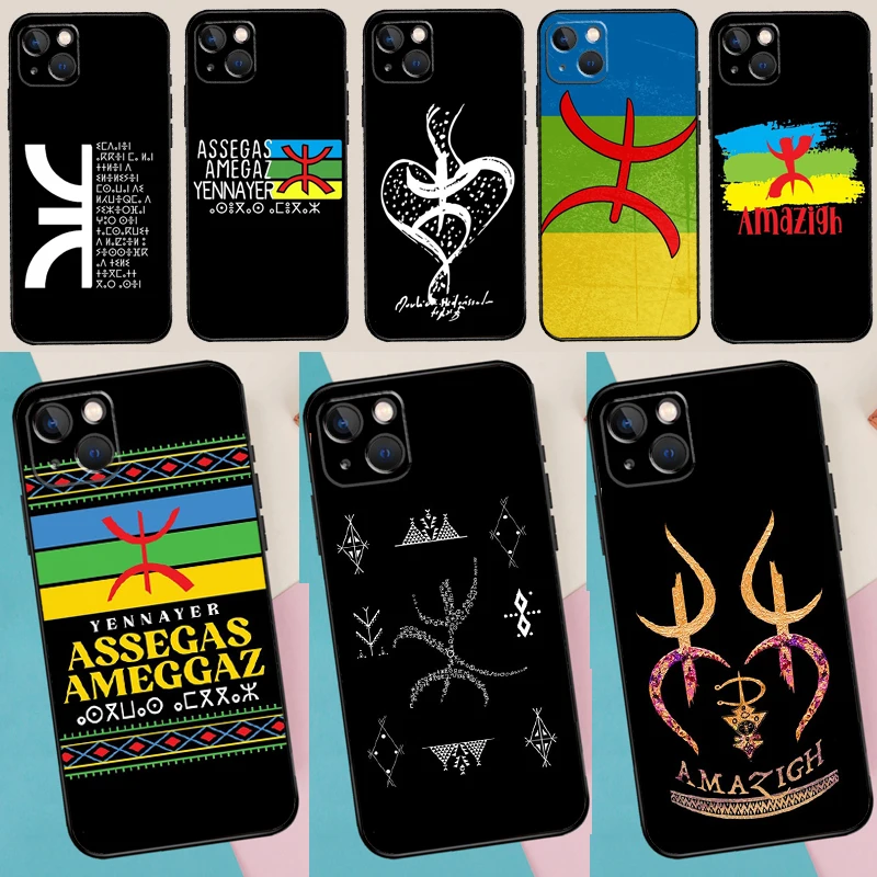 Amazigh Berber Flag Phone Case For iPhone 14 11 12 13 Pro X XR XS Max 6 6S 7 8 Plus SE 2020 Back Cover