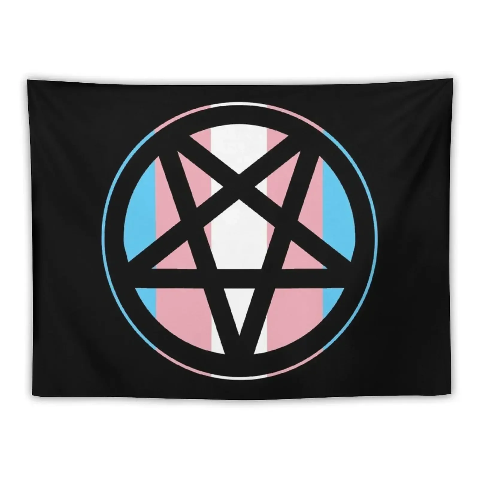 

Transgender Pride Inverted Pentagram | Satanic | Solid Tapestry House Decor Aesthetic Room Decors Tapestry