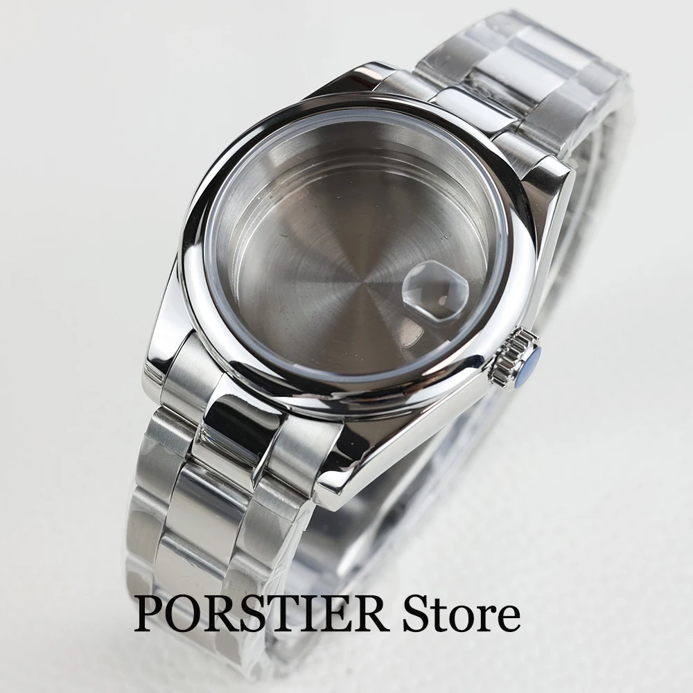 

NH35 watch case polish oyster strap 316L stainless steel sapphire glass fit NH35 NH36 movement waterproof datejust case 36/39mm