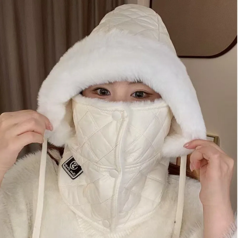 

Модная ветрозащитная теплая шапка для верховой езды, термотолстая конструкция, маска для лица, подкладка, защита ушей, зимняя шапка для езды на велосипеде на открытом воздухе