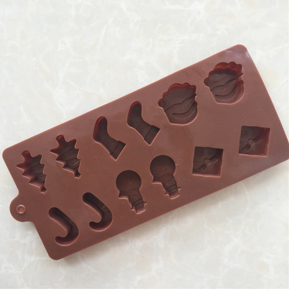 

12 Cavity Heart Shaped Candy Chocolate Mold Molds Silicone Christmas Baking Cupcake Tray