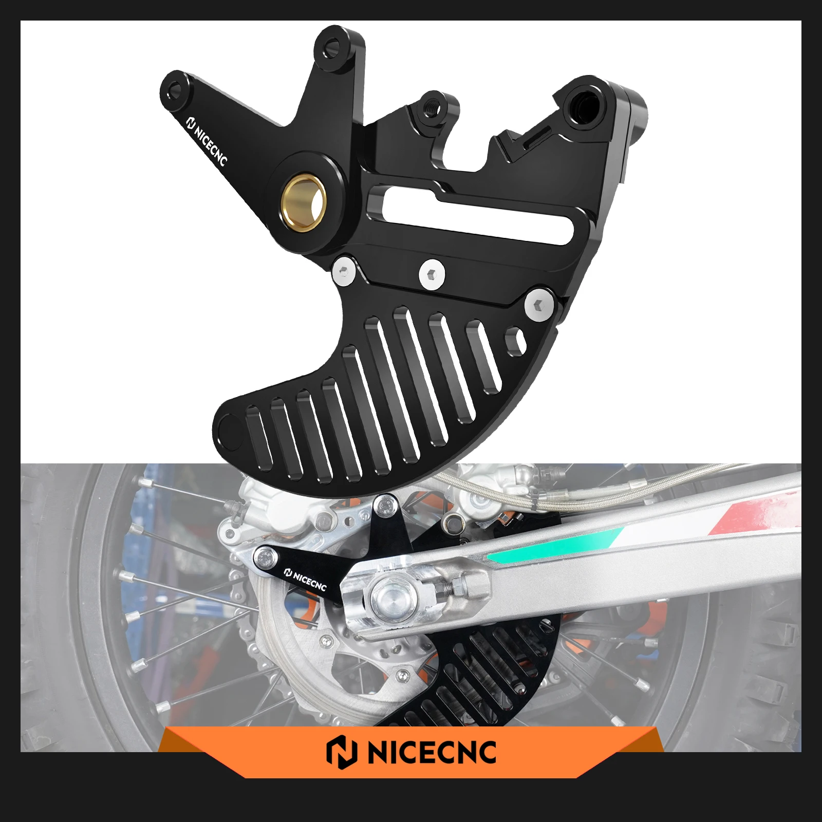 

2025 2024 Rear Dual Calipers Bracket Stunt Brake Disc Guard For KTM EXC 300 EXCF 350 500 SX 125 SXF 450 XCW 250 XC 150 2004-2025