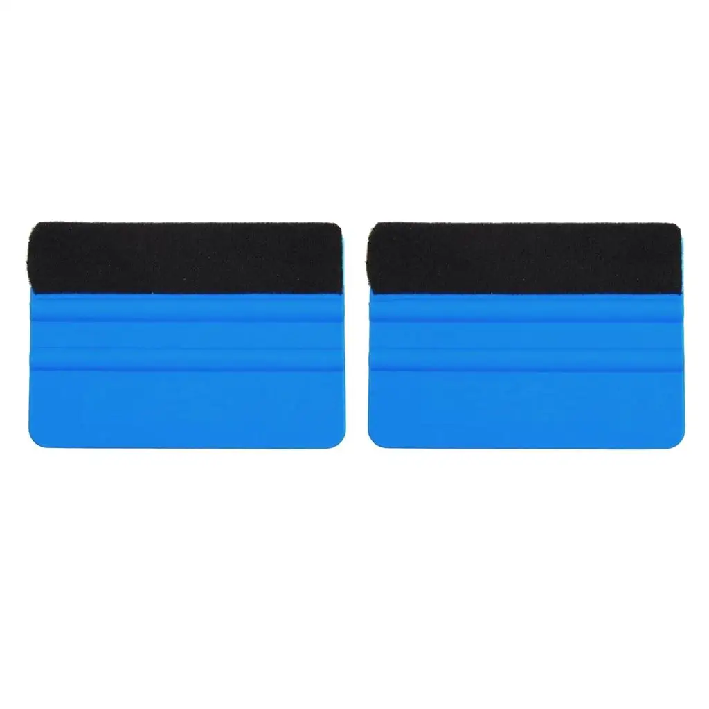 2pcs Vehicle Car Squeegee Felt Edge Decal Stickers Scraper Applicator