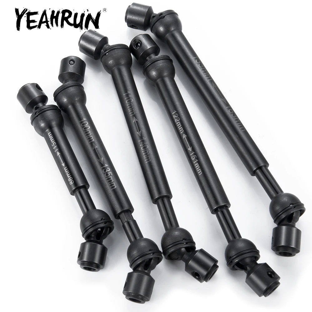 YEAHRUN-Aço Universal Drive Shaft, Peças de Atualização do Modelo do Carro, Axial SCX10 I II III TRX-4 VS4 1:10 RC Rock Crawler